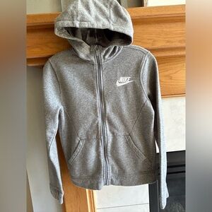 Nike Sports Sweatshirt, Full Zip Hoodie, Boys Large
